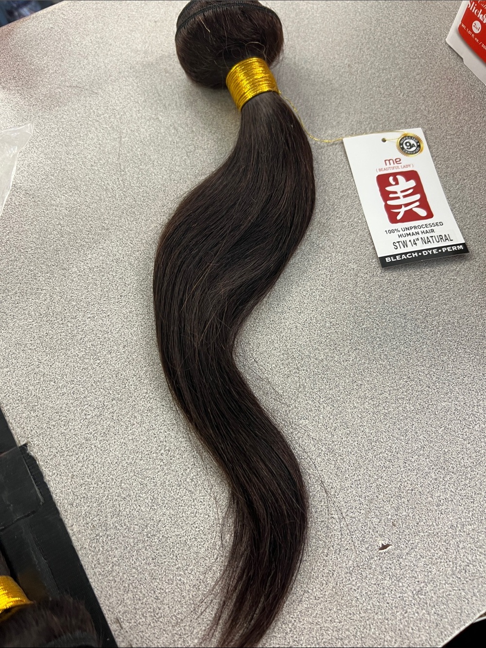 100% Unprocessed Natural Brown Human Hair Bundle - Dark Brown